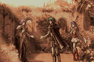 Lyon, Ephraim, and Eirika in The Sacred Stones.