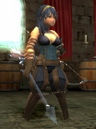 Lucina's battle model as an Archer in Awakening.