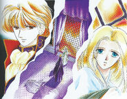 Nyna and Camus as they appear in the Shadow Dragon manga.