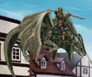 Battle model of the Dragon Rider class from TearRing Saga: Utna Heroes Saga.