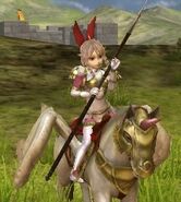 Emma's battle model as a Falcon Knight in Echoes: Shadows of Valentia.