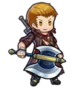 Sprite de Linus empuñando Basilikos en Heroes.
