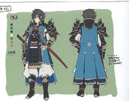 Concept art of a male Swordmaster from Fates