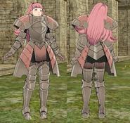 Battle model of a female knight in Fire Emblem Three Houses