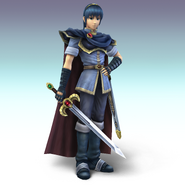 3D artwork render of Marth from Super Smash Bros. Brawl.