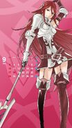 Calendario de septiembre de 2017 protagonizado por Cordelia por su séptimo puesto como heroína más votada.