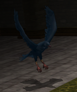 Vika's in-game battle model as a transformed Raven.