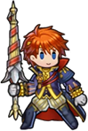 Eliwood's sprite as the Devoted Love in Heroes.