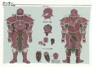 Concept artwork of the Knight class from Echoes: Shadows of Valentia.