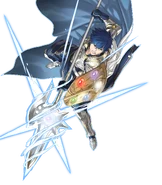Artwork of Brave Chrom from Fire Emblem Heroes by Yusuke Kozaki.