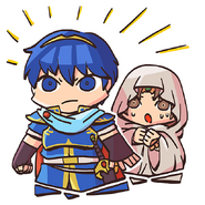 Linde and Marth from the Fire Emblem Heroes guide.