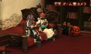 Male Avatar and Orochi sitting on bed in My Room