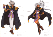 Concept artwork of the Thunder Mage class from Fire Emblem: Genealogy of the Holy War.