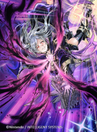 Artwork of Grima possessed Female Robin in Fire Emblem 0 (Cipher) by Masaki Hirooka.