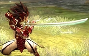 Ryoma wielding the Raijinto.