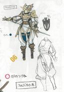 Concept artwork of the Falcon Knight class from Awakening.