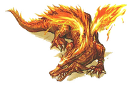 Fire dragon illustration