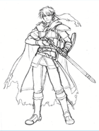 Rough concept artwork of Ike from Path of Radiance.