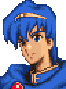 Marth's alternate angry portrait from Book 2 of Mystery of the Emblem.