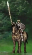 Leon as a mounted Spear Knight