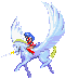 Modelo de batalla de Shiida Caballero pegaso en Mystery of the Emblem.