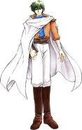 Official artwork of Ced from Fire Emblem: Thracia 776.