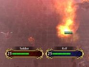 Meteor being cast in Fire Emblem: Path of Radiance.