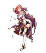 Artwork of Celica injured in Fire Emblem Heroes by Akira Fujikawa.