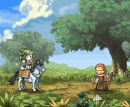 Riev attacking with Argent Aura in Fire Emblem Heroes.