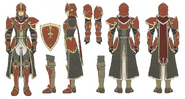 Concept artwork of a Bow Paladin from Radiant Dawn.