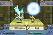 Mouder sanando a Vanessa en The Sacred Stones.