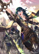 Artwork of Female Byleth in Fire Emblem 0 (Cipher) by Rika Suzuki.