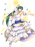 Artwork of Lyn (Bride) from Fire Emblem Heroes by Kotaro Yamada.