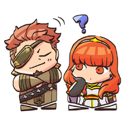 Saber and Celica from the Fire Emblem Heroes guide.