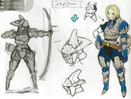 Concept artwork of the female variant of the Sniper class from Awakening.
