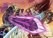 Artwork of Ryoma and Xander from Fire Emblem 0 (Cipher) by Rika Suzuki.