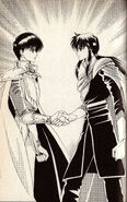 artwork of Seliph and Leif from the Thracia 776 Umemura novel