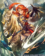 Artwork of Titania in Fire Emblem 0 (Cipher) by Nijihayashi.