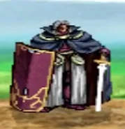 Battle sprite of Lyarc, an enemy general in Berwick Saga.