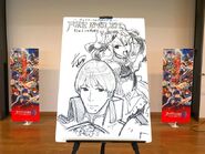 Sketch of Clive and Clair by Hidari from the Fire Emblem 0 (Cipher) Summer Party in Sendai, Japan during July 2018.