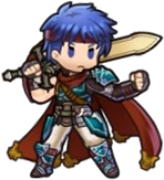 Ike's sprite as the Vanguard Legend in Heroes.