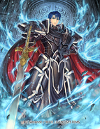 Artwork of the Black Knight in Fire Emblem 0 (Cipher) by Daisuke Izuka.