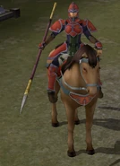 Laverton's battle model as a Lance Knight in Radiant Dawn.