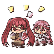 Severa and Cordelia from the Fire Emblem Heroes guide.