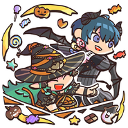 Male Byleth and Sothis from the Fire Emblem Heroes guide.