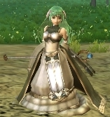 Battle model of Tatiana, a Saint from Echoes: Shadows of Valentia.