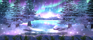 The ice palace of Nifl, as seen from a distance in-game.