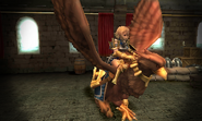 Female Morgan as a Griffon Rider.