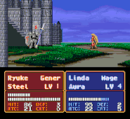 Animation of Linde casting Aura in Mystery of the Emblem.