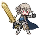 Male Corrin's sprite as the Fateful Prince in Heroes.